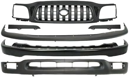 12-Piece Front Bumper Kit: Bumper, Grille, Upper, Valance, Fillers, Headlight & Signal & Corner Lamp (Left & Right) for 2001-2004 Toyota Tacoma