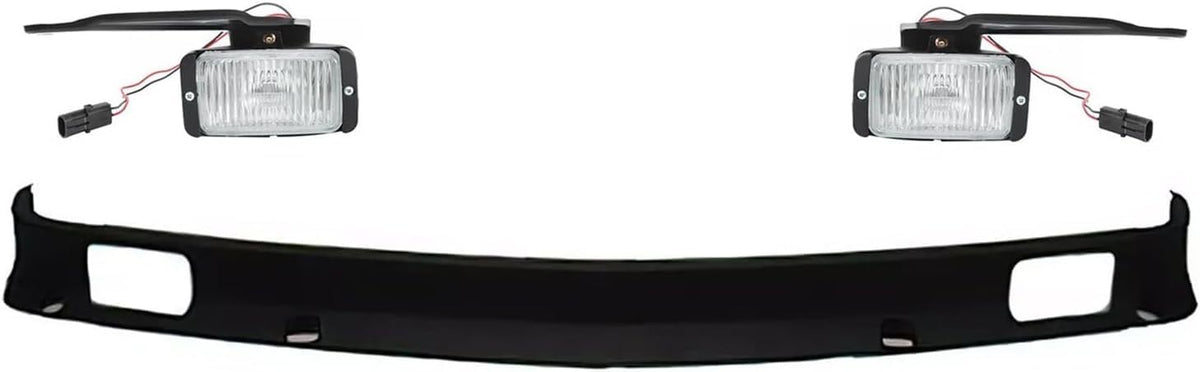 Front Bumper Lower Valance with Fog Lights Left Driver & Right Passenger Side for 1988-1997 Chevrolet GMC