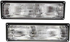 9-Piece Front Grille Kit: Primed Grille Shell and Insert Plastic, Signals & Headlights & Reflector and Marker Lamps (Left & Right) for 1994-1999 Chevrolet C1500, 1994-2000 C2500 & More