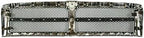 Front Grille Assembly Chrome with Honeycomb Insert, Chrome Shell with Painted Silver Insert for 1994-2001 Dodge Ram 1500, 1994-1996 Ram 2500 & More