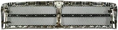 Front Grille Assembly Chrome with Honeycomb Insert, Chrome Shell with Painted Silver Insert for 1994-2001 Dodge Ram 1500, 1994-1996 Ram 2500 & More