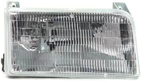 9-Piece Front Grille Kit: Chrome Grille Shell & Plastic Insert, Bezels, Head Lamp & Signal & Corner Light (Left & Right) for 1992-1997 Ford F-250, 1992-1996 Bronco & More