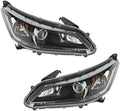 Set of 2 Front Headlight Assembly Halogen Right Passenger & Left Driver Side for 2013-2015 Honda Accord