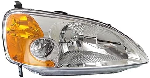 Set of 2 Front Head Light Lens and Housing Right Passenger & Left Driver Side for 2001-2003 Honda Civic