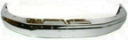 2-Piece Front Bumper Kit: Bumper Chrome Face Bar Steel & Textured Upper Cover for 2003-2014 GMC Savana 1500, 2003-2023 Savana 2500 & More