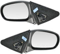 Set of 2 Front Power Mirror Manual Adjust Non-folding and Heated Textured Right Passenger & Left Driver Side for 1996-2000 Honda Civic