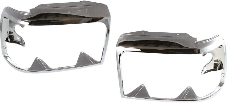17-Piece Front Bumper Kit: Chrome Bumper, Moldings, Grille, Lower Valance, Brackets & Headlight Kit (Left & Right) for 1993-1997 Ford F-350, 1992-1996 F-150 & More