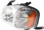Set of 2 Front Head Light Assembly Plastic Left Driver & Right Passenger Side for 2001-2004 Mazda Tribute