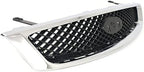 Front Grille Chrome Shell with Primed Insert for 2005-2007 Ford Focus