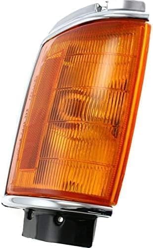 Driver and Passenger Side Corner Lights, With Bulb, With Chrome Trim For 1984-1986 Toyota Pickup