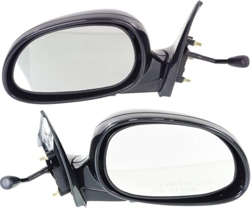 Set of 2 Front Mirror Manual Folding Non-heated Primed Plastic Left Driver & Right Passenger Side for 1992-1995 Honda Civic