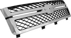 2-Piece Front Grille Kit: Chrome Grille Shell with Primed Insert & Hood Molding for 2011-2014 Chevrolet Silverado 2500 HD & 2011-2014 Silverado 3500 HD