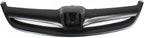 2-Piece Front Bumper Cover Kit: Primed Bumper Cover & Painted Black Grille Shell & Insert for 2004-2005 Honda Civic