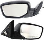 Set of 2 Front Power Mirrors Manual Folding Non-heated Primed Left Driver & Right Passenger Side for 2008-2012 Honda Accord