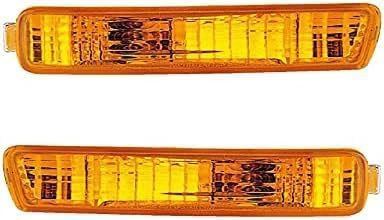 Set of 2 Front Turn Signal Lamps Plastic Left Driver & Right Passenger Side for 1994-1995 Honda Accord