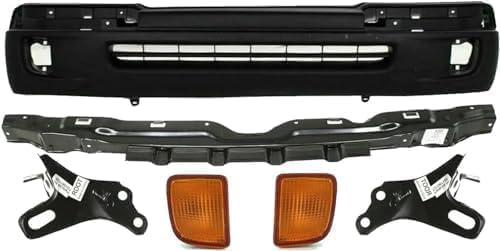 6-Piece Front Bumper Kit: Textured Bumper, Reinforcement, Signal Lights & Brackets (Left & Right) for 1998-2000 Toyota Tacoma