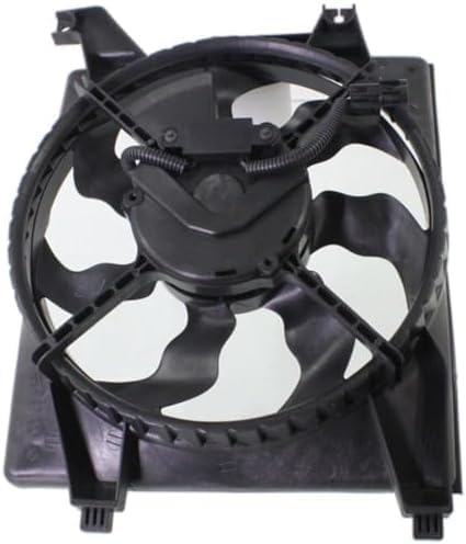 Front Radiator & A/C Condenser Cooling Fan Assembly Plastic for 2006-2011 Hyundai Accent