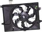 Front A/C Condenser Cooling Fan Assembly for 2011-2015 Hyundai Elantra, 2014 Kia Forte & More