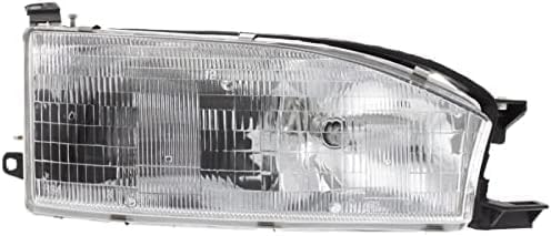 4-Piece Front Headlight Kit: Headlights & Corner Lamps Assembly (Left & Right) for 1992-1994 Toyota Camry