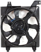 Front Radiator & A/C Condenser Cooling Fan Assembly Plastic for 2006-2011 Hyundai Accent