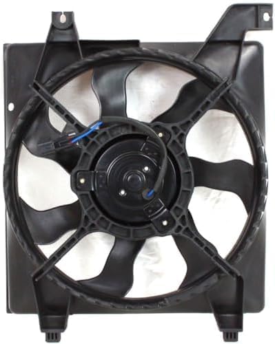 Front Radiator & A/C Condenser Cooling Fan Assembly Plastic for 2006-2011 Hyundai Accent