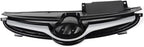 Front Grille Assembly Gray Shell and Insert with Chrome Molding for 2011-2013 Hyundai Elantra