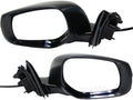 Set of 2 Front Power Mirror Manual Folding Heated Primed Left Driver & Right Passenger Side Plastic for 2014-2018 Infiniti Q50