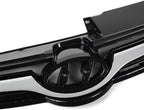 Front Grille Assembly Gray Shell and Insert with Chrome Molding for 2011-2013 Hyundai Elantra