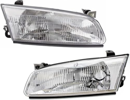 Driver and Passenger Side Halogen Headlight, OE Comparable Finish For 1997-1999 Toyota Camry