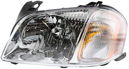 Set of 2 Front Head Light Assembly Plastic Left Driver & Right Passenger Side for 2001-2004 Mazda Tribute