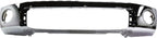 4-Piece Front Bumper Kit: Bumper Chrome Face Bar Steel, Primed Upper Cover, Textured Lower Valance Panel & Grille Assembly for 2010-2013 Toyota Tundra
