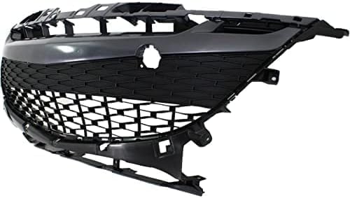 Front Bumper Grille Gray Plastic for 2010-2011 Mazda 3