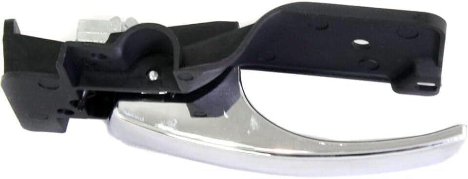 Set of 2 Front Interior Door Handle Chrome Lever with Primed Bezel Left & Right Side, without Door Lock Hole for 2008-2018 Dodge Grand Caravan & 2008-2016 Chrysler Town & Country