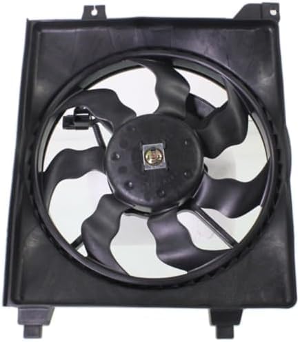 Front Radiator & A/C Condenser Cooling Fan Assembly Plastic for 2006-2011 Hyundai Accent