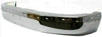 2-Piece Front Bumper Kit: Bumper Chrome Face Bar Steel & Textured Upper Cover for 2003-2014 GMC Savana 1500, 2003-2023 Savana 2500 & More