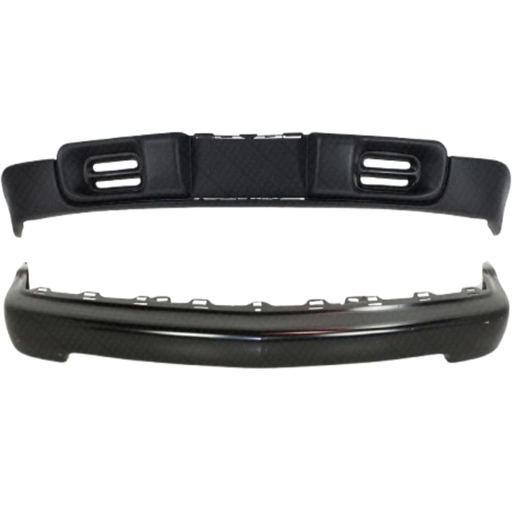 2-Piece Front Bumper Kit: Primed Bumper Steel & Textured Lower Valance for 1982-1991 GMC S15, 1982-1994 Chevrolet S10 & More