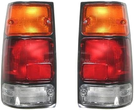 Tail Light Assembly with Black Trim Left Driver & Right Passenger Side for 1988-1995 Isuzu Pickup, 1991-1997 Rodeo & More