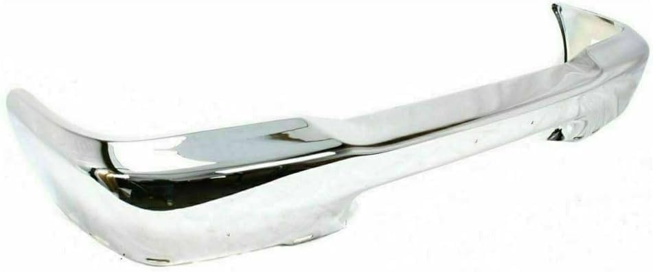 2-Piece Front Bumper Kit: Chrome Bumper Steel & Textured Lower Valance Plastic for 1998-2000 Ford Ranger