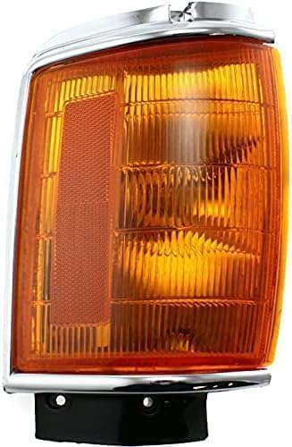 Driver and Passenger Side Corner Lights, With Bulb, With Chrome Trim For 1984-1986 Toyota Pickup