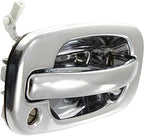 Set of 2 Front Exterior Door Handle Chrome with Keyhole Left Driver & Right Passenger Side for 1999-2006 GMC Sierra 1500, 2002-2006 Chevrolet Avalanche 1500 & More