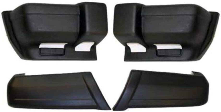 Front and Rear, Driver and Passenger Side Bumper End, Textured Plastic For Jeep Cherokee 1997-2001