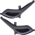 Set of 2 Front Fog Light Cover Dark Gray Plastic for 2012-2017 Hyundai Accent