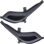 Set of 2 Front Fog Light Cover Dark Gray Plastic for 2012-2017 Hyundai Accent