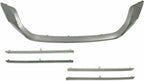 4-Piece Front Bumper Kit: Bumper Textured Upper & Lower Grille, Molding & Chrome Trim (Left & Right) for 2013-2015 Honda Accord