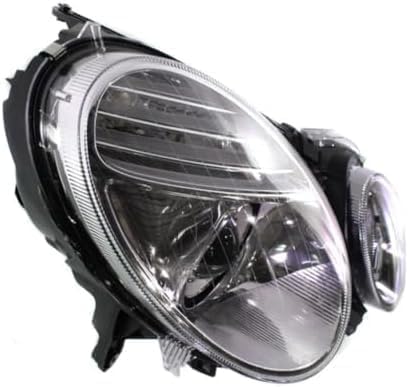 Set of 2 Front Head Light Assembly Plastic Left Driver & Right Passenger Side for 2007-2009 Mercedes-Benz E-Class