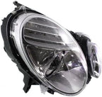 Set of 2 Front Head Light Assembly Plastic Left Driver & Right Passenger Side for 2007-2009 Mercedes-Benz E-Class