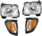 12-Piece Front Bumper Kit: Bumper, Grille, Upper, Valance, Fillers, Headlight & Signal & Corner Lamp (Left & Right) for 2001-2004 Toyota Tacoma