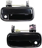 Set of 2 Front Exterior Door Handle Smooth Black Right Passenger & Left Driver Side, with Key Hole for 1999-2002 Toyota 4Runner