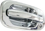 Set of 2 Front Exterior Door Handle Chrome with Keyhole Left Driver & Right Passenger Side for 1999-2006 GMC Sierra 1500, 2002-2006 Chevrolet Avalanche 1500 & More