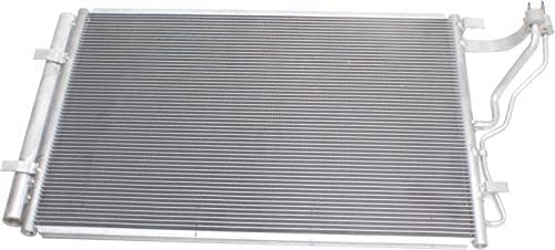 Front A/C Condenser Aluminum Core for 2014-2017 Hyundai Elantra, 2015-2018 Kia Forte & More